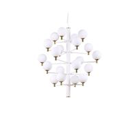 Ideal Lux Copernico 20 Light Chandelier in White & Brass Finish