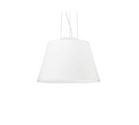 Ideal Lux Lighting Cylinder 1 Light Large Dome Ceiling Pendant White, E27