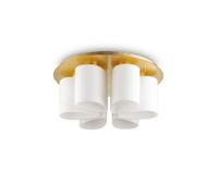 Ceiling Modern Leaf Gold And Glass Blown 6 Lights DL0103