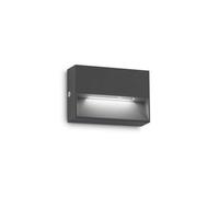 Ideallux Ideal Lux LED outdoor wall light Dedra, anthracite, 10 x 6.5 cm