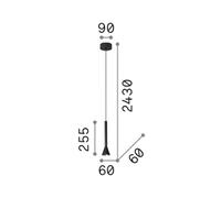 IDEAL LUX Diesis LED hanging light, nickel-coloured, Ø 6 cm, metal