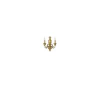 Ideal Lux Lighting Dora 2 Light Indoor Candle Wall Light Antique Brass, E14