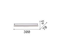 IDEAL LUX Dorica LED wall lamp, white, height 30 cm, metal