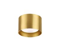Ideal Lux downlight Spike Round, brass-coloured, aluminium, Ø 10 cm