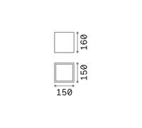 Ideal Lux Techo Large Flush Ceiling Light in Anthracite Grey Finish