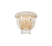 Ideal Lux Dubai 2 Light Wall Light Brass, E14