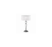 Duchessa 1 Light Large Table Lamp Chrome White Clear and Glass with Shade E27 Netlighting Grey One Size