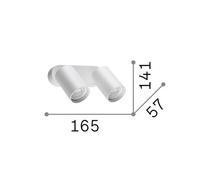 Netlighting Dynamite Twin Ceiling Spotlight Black 2x GU10 Netlighting Black
