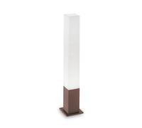 Ideal Lux Edo Outdoor Square Lamp Post in a Coffee Brown Finish