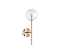 Ideal Lux Equinoxe Wall Light in a Brass Finish With Clear Glass
