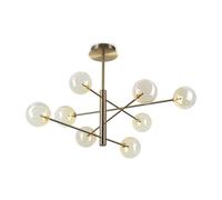 Netlighting Equinoxe 8 Light Multi Arm Pendant Ceiling Light Shaded Amber Netlighting Amber