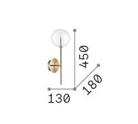 Ideal Lux Equinoxe Single Light Wall Fitting in a Chrome Finish With Clear Glass