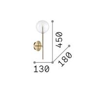 Ideal Lux Equinoxe Wall Lamp Smoke Grey