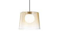 Ideal Lux Fade Dome Pendant Ceiling Light Glass Amber Shade