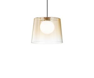 Ideal Lux Fade Dome Pendant Ceiling Light Glass Amber Shade