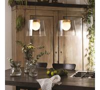 Ideal Lux Fade LED hanging light chrome-transp.