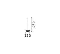 Ideal Lux Filo LED table lamp, white, aluminium, height 47 cm