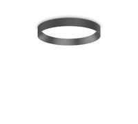 Ideal Lux Fly 35Cm Led Flush Ceiling Light Black 2700K Ip40