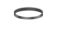 Ideal Lux Fly 45Cm Led Flush Ceiling Light Black 2700K Ip40