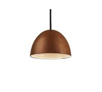 Ideal Lux Folk Small Single Light Ceiling Pendant in Brown Finish