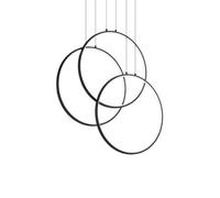 Ideal Lux Lighting Frame Led Decorative Integrated Pendant Light Black, 3000K