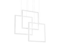 Ideal Lux Frame Led Decorative Integrated Pendant Light White, 83000K