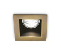 Ideal Lux Funky Single Light Recessed Downlight In Antique Brass Finish