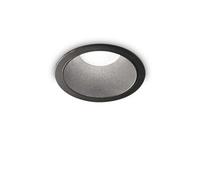 Ideal Lux Game Integrated Led Round Recessed Downlight Black 1100Lm 3000K