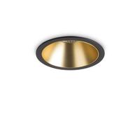 Ideal Lux Game Led 1 Light Recessed Spotlight Black Gold