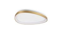 Ideal Lux Gemini 61Cm Led Integrated Led Semi Flush Ceiling Light Brass 2700K