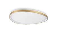 Ideal Lux Gemini 81Cm Led Integrated Led Semi Flush Ceiling Light Brass 2700K