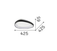 IDEAL LUX Gemini LED ceiling lamp, brass, 42 cm, 2700 K, on/off