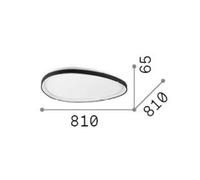 Ideal Lux Gemini 81Cm Led Integrated Led Semi Flush Ceiling Light Brass 2700K