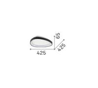 Ideal Lux Gemini 42Cm On-Off Integrated Led Semi Flush Light White 3000Lm 3000K