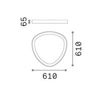 Netlighting Gemini Integrated LED Semi Flush Ceiling Light White 3550lm 4000K Netlighting White