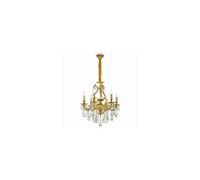 Gioconda 6 Light Crystal Chandelier Antique Gold Finish E14 Netlighting Clear One Size