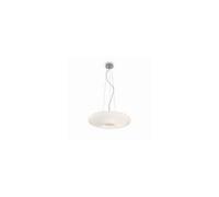 Ideal Lux Glory 3 Light Large Ceiling Pendant in Satin Nickel Finish With White Glass