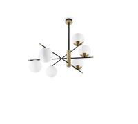 Luminosa Lighting Luminosa Gourmet 6 Light Globe Multi Arm Semi Flush Ceiling Lamp Black