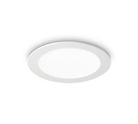 Ideal Lux Groove Led 1 Light Small Round Warm Recessed Spotlight Panel White