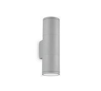 Ideal Lux Gun 2 Light Outdoor Wall Light Grey Ip44