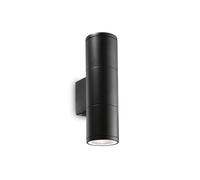 Ideal Lux Gun 2 Light Up & Down Small Outdoor Wall Fitting in Black Finish
