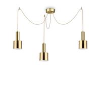 Ideal Lux Lighting Holly Indoor Ceiling Pendant Lamp 3 Lights Brass Satin, E27
