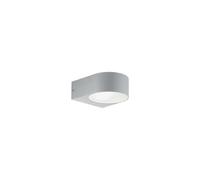 Ideal Lux Iko 1 Light Outdoor Up Down Wall Light Grey Ip55, E27