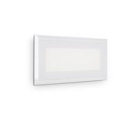 Ideal Lux Indio 8W LED Recessed Outdoor Wall Light in a White Finish