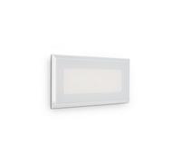 Ideal Lux Indio Led Outdoor Recessed Wall Light White Ip65, 3000K