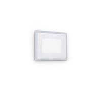 Ideal Lux Indio Led Outdoor Recessed Wall Light White Ip65, 3000K