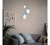 Ideal Lux Kalique 1 hanging light, blue, Ø 18 cm, plastic