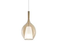 Ideal Lux Kalique 2 hanging light, amber, Ø 18 cm