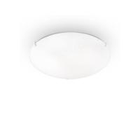 Ideal Lux Lana 2 Light Flush Ceiling Fitting With White Glass