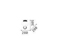 Ideal Lux LED ceiling lamp Lumiere-2, opal/grey glass, black